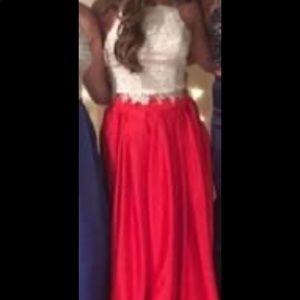 Red floor length Prom dress only worn onceNever altered